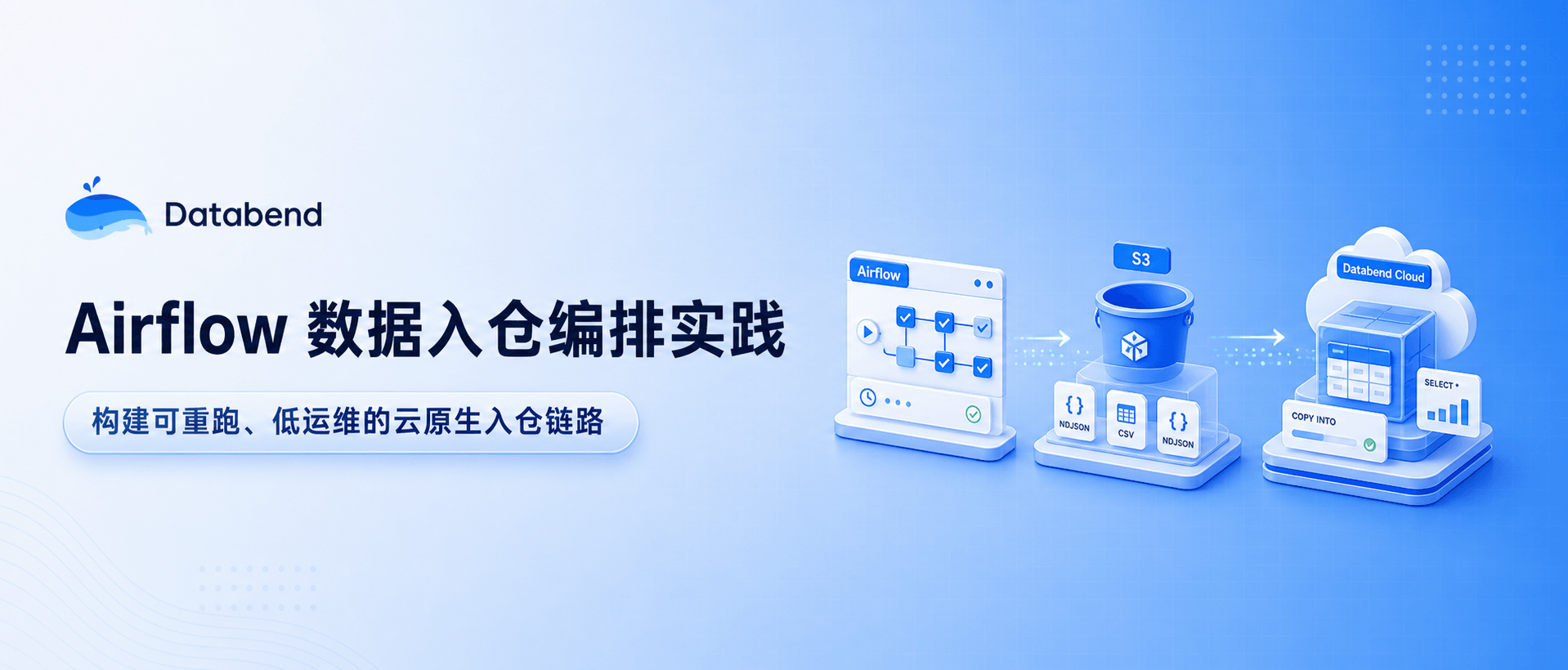 从 S3 到 Databend Cloud:Airflow 数据入仓编排实践